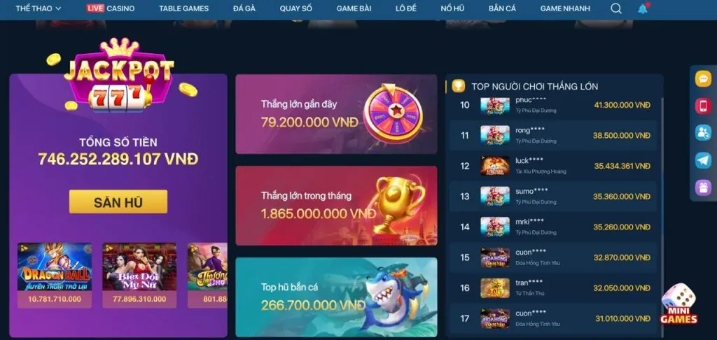 Đa dạng trò chơi tại bomwin